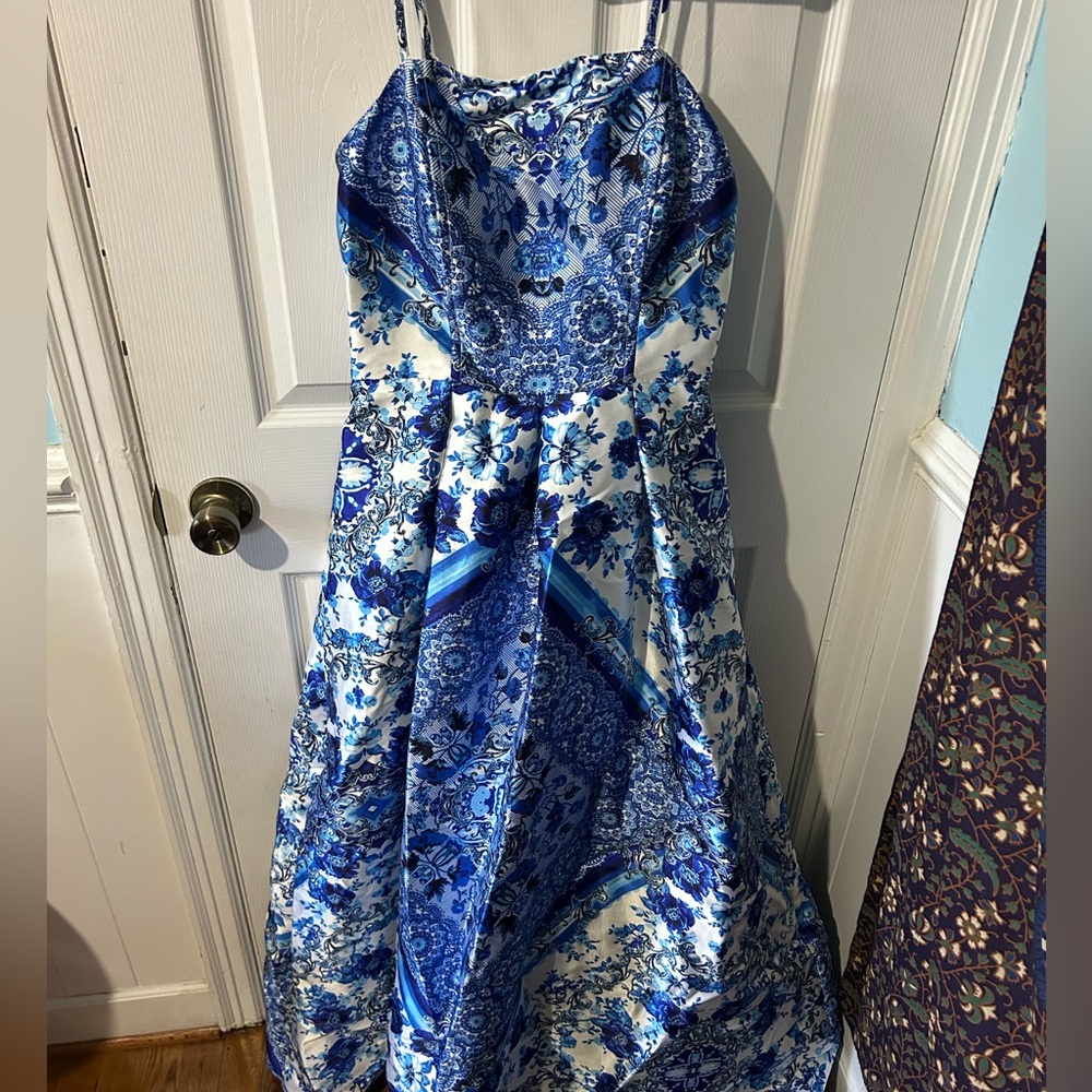 Speechless Blue and White Dress